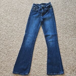 Women's Buckle Black Flared Jeans